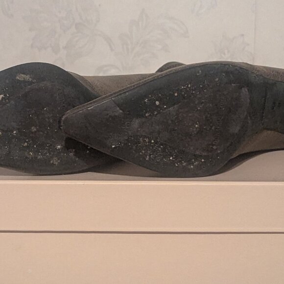 Distressed army green boots - Picture 3 of 4